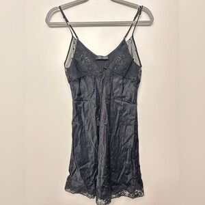 LA PERLA Silk Elegant Black Lace Slip Dress
